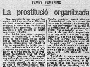 “La prostitució organitzada”