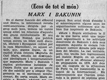 “Marx i Bakunin”