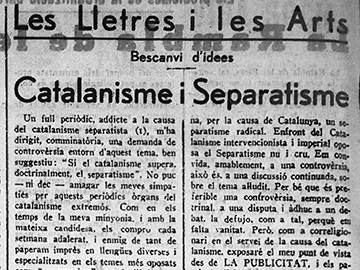 “Catalanisme i separatisme”