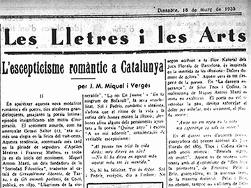 “L’escepticisme romàntic a Catalunya. I”