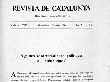 “Algunes característiques polítiques del poble català”