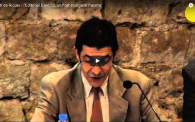 Martí de Riquer i l'Editorial Barcino, un homenatge al mestre