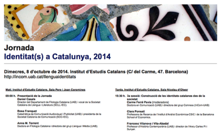 Jornada "Identitat(s) a Catalunya, 2014"