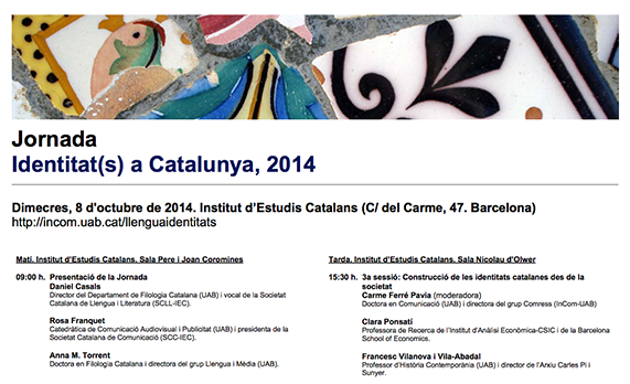 Jornada "Identitat(s) a Catalunya, 2014"