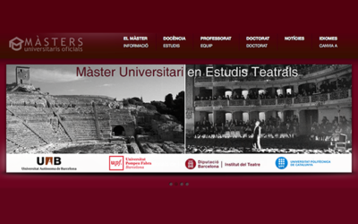 El Màster Universitari en Estudis Teatrals, teoria i recerca en arts escèniques