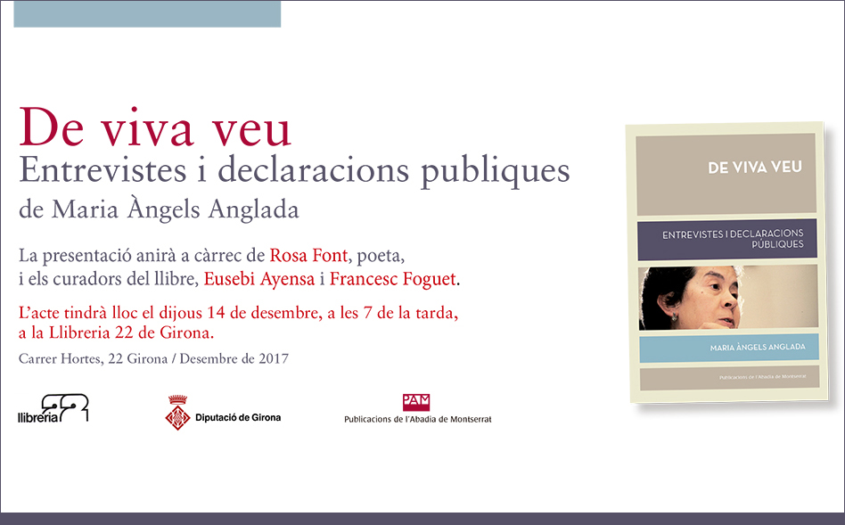 Presentació del llibre De viva veu, a la Llibreria 22 de Girona