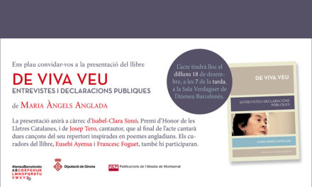 Presentació del llibre De viva veu a l'Ateneu Barcelonès