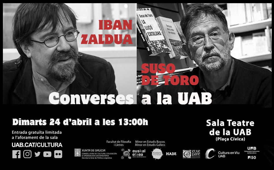 Iban Zaldua i Suso de Toro en conversa a la UAB