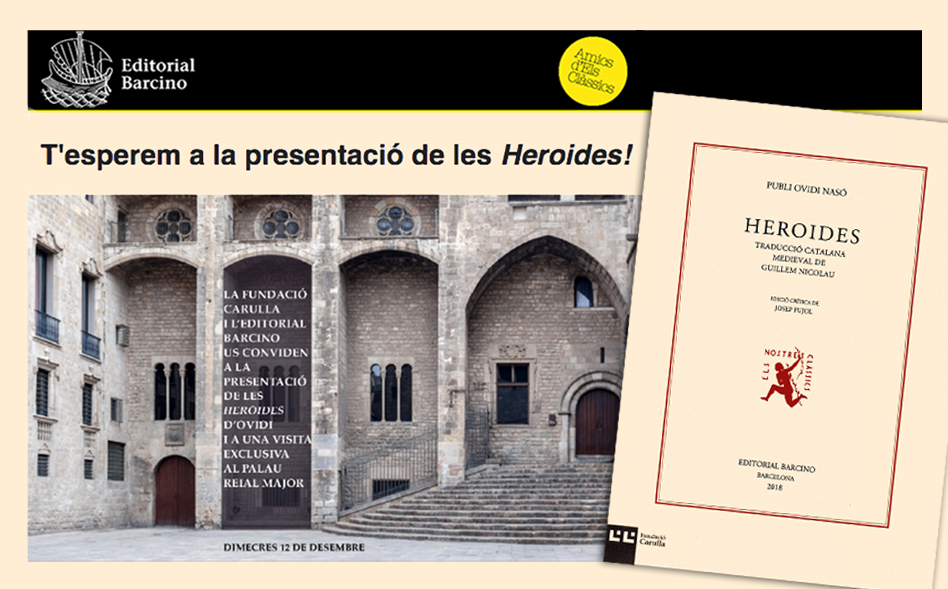 Presentació de les Heroides al Museu d'Història de Barcelona