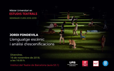 Seminari MUET: "Llenguatge escènic i anàlisi d'escenificacions", amb Jordi Fondevila