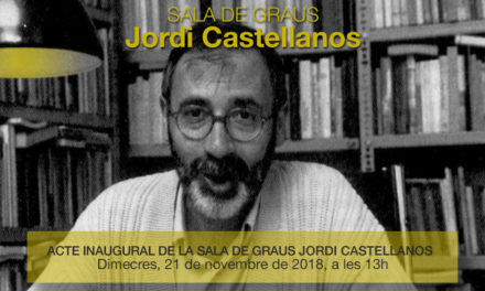 Acte inaugural de la Sala de Graus Jordi Castellanos