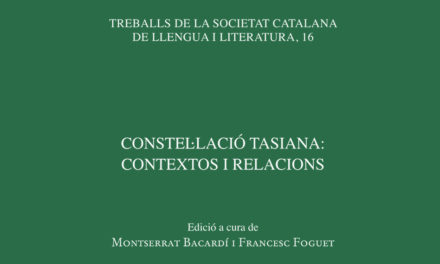 La Societat Catalana de Llengua i Literatura publica Constel·lació tasiana