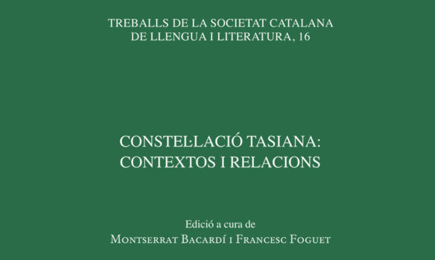 La Societat Catalana de Llengua i Literatura publica Constel·lació tasiana