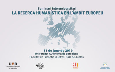 Seminari interuniversitari: "La recerca humanística en l’àmbit europeu"