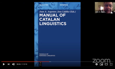 Presentació de l’obra "Manual of Catalan Linguistics", amb Joan A. Argenter