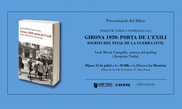 Presentació del llibre "Girona, 1939: la porta de l'exili", amb Maria Campillo