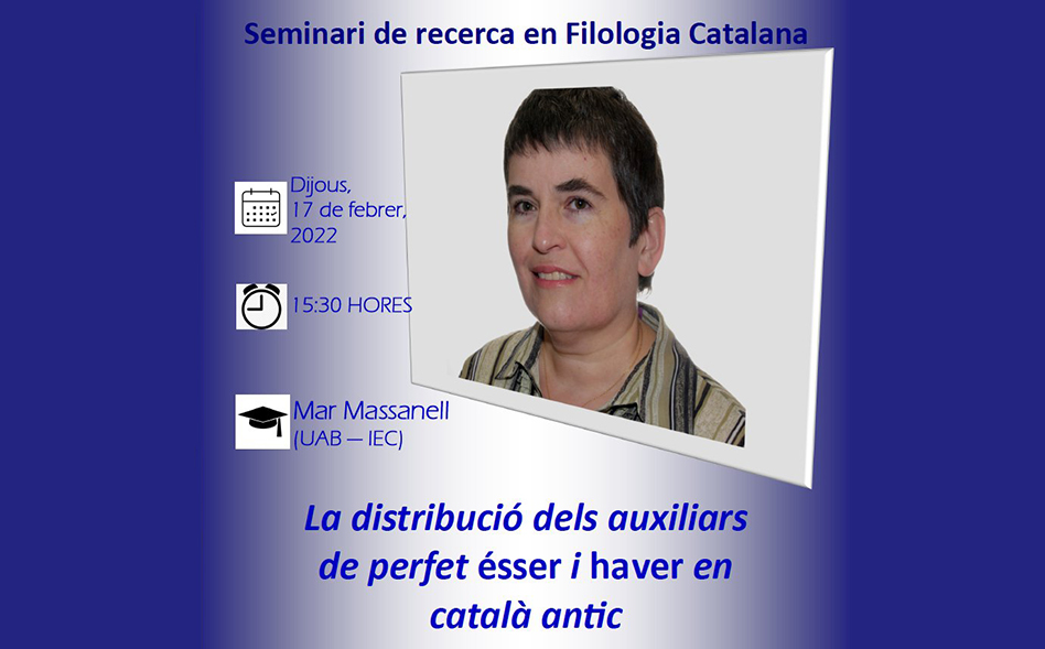Mar Massanell: Seminari de recerca en Filologia Catalana a la UdV