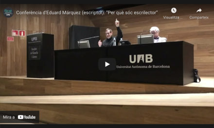 Conferència d'Eduard Márquez: “Per què sóc escrilector”