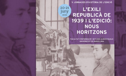 Jornades "L'exili republicà de 1939 i l'edició"