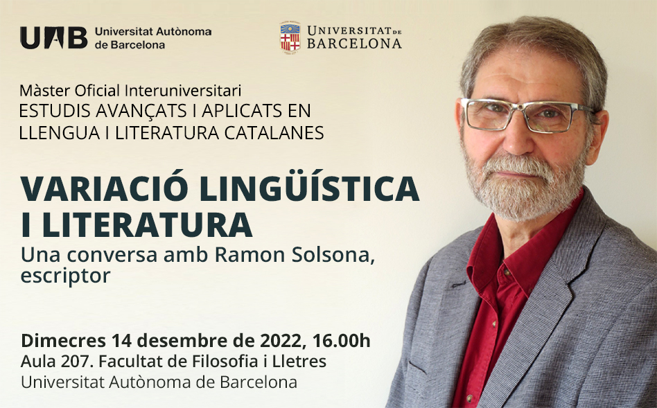 Conversa amb Ramon Solsona: “Variació lingüística i literatura”