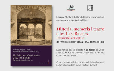 Presentació del llibre Història, memòria i teatre a les Illes Balears