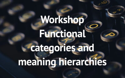 Workshop Functional categories and meaning hierarchies