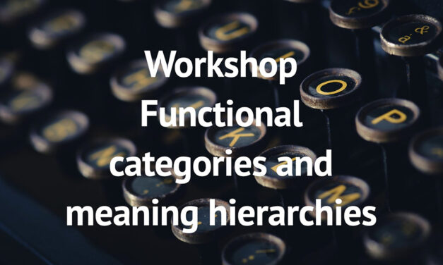 Workshop Functional categories and meaning hierarchies