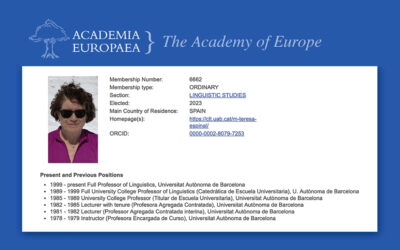 M. Teresa Espinal, membre de l’Academia Europaea 2023