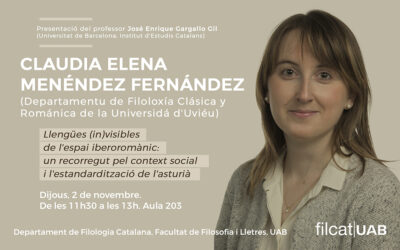 Conferència de Claudia Elena Menéndez Fernández