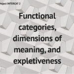 Workshop Functional categories, dimensions of meaning, and expletiveness