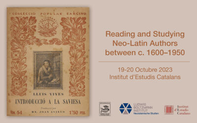 Congrés “Reading and Studying Neo-Latin Authors between c. 1600–1950”