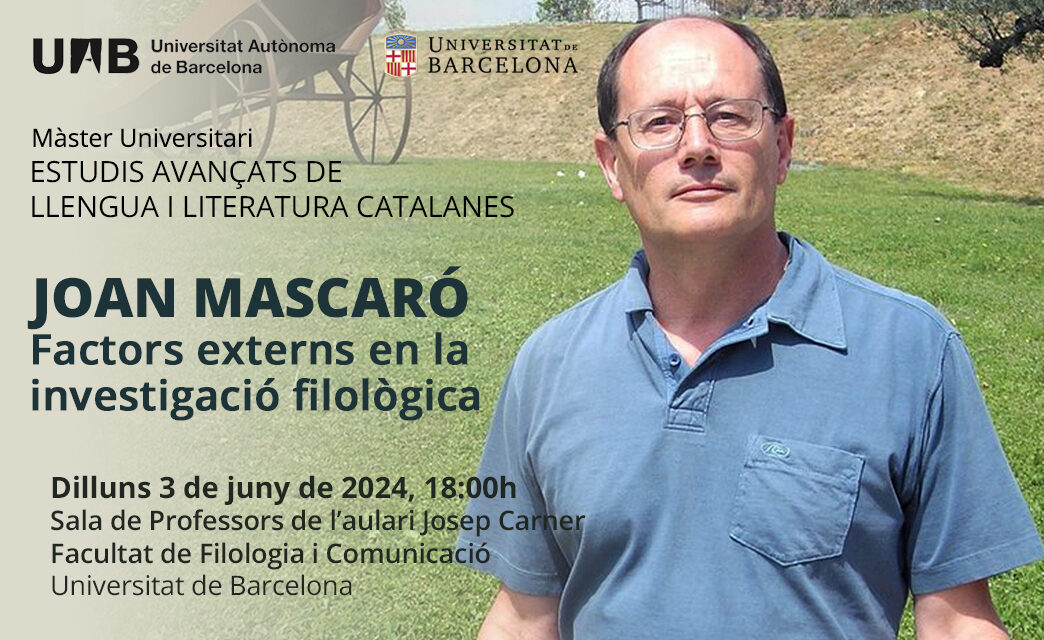 Cloenda del curs 2023-2024 del Màster en Estudis Avançats amb Joan Mascaró