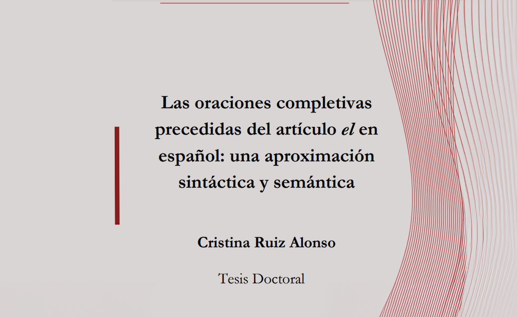 Defensa de tesis doctoral: Cristina Ruiz Alonso