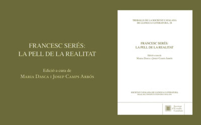 La SCLL publica la primera monografia sobre l’obra literària de Francesc Serés
