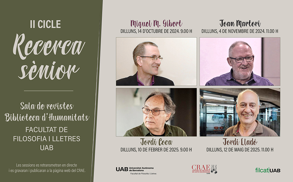 II Cicle “Recerca Sènior”: Seminari CRAE-UAB