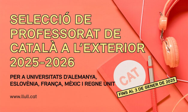 Selecció de professorat de català a l’exterior 2025-2026