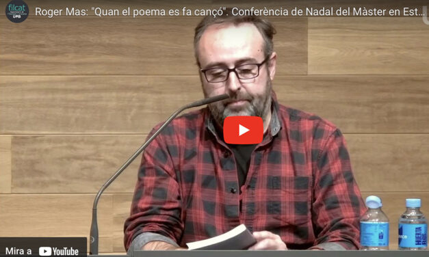 Vídeo de la conferència de Roger Mas al Màster d’Estudis Avançats