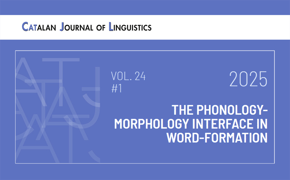 Nou volum del Catalan Journal of Linguistics. Vol. 24