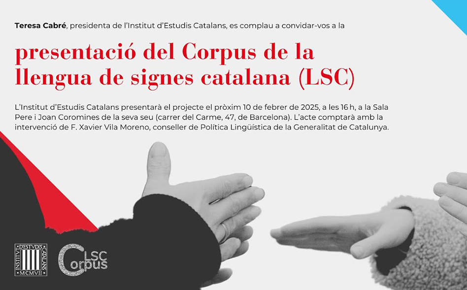 Presentació del Corpus de la llengua de signes catalana (LSC)