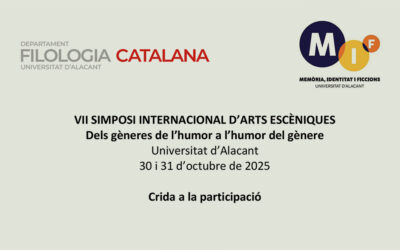 VII Simposi Internacional d’Arts Escèniques: crida a la participació