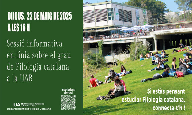Sessió informativa sobre el grau de Filologia Catalana