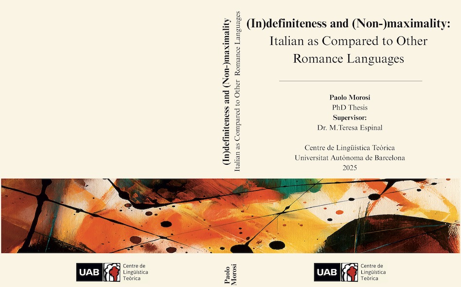 Lectura de tesi doctoral: Paolo Morosi