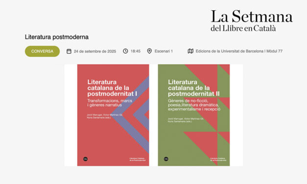 Literatura postmoderna a La Setmana del Llibre en Català
