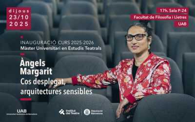 Inauguració del curs 2025-2026 del Màster Universitari en Estudis Teatrals amb Àngels Margarit