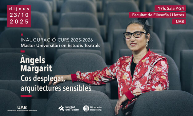 Inauguració del curs 2025-2026 del Màster Universitari en Estudis Teatrals amb Àngels Margarit