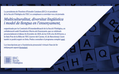 Jornada «Multiculturalitat, diversitat lingüística i model de llengua en l’ensenyament»