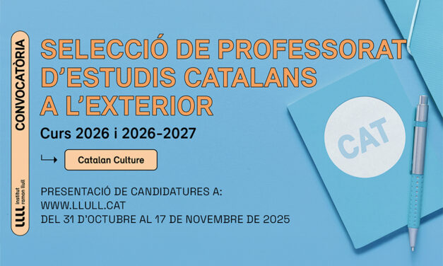 Nova convocatòria de selecció de professorat d’estudis catalans a l’exterior: cursos 2026 i 2026-2027