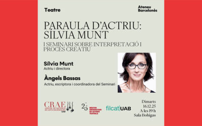 Seminari «Paraula d’actriu – paraula d’actor»: Sílvia Munt