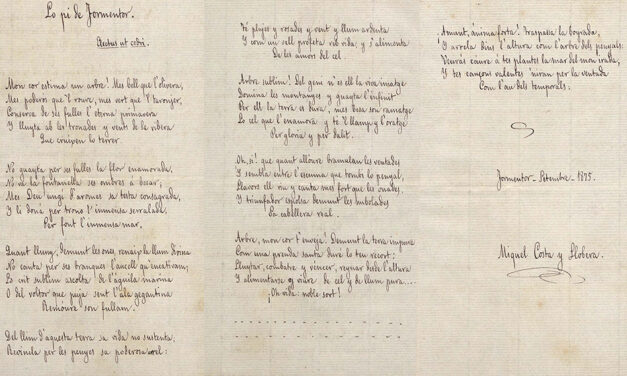 Aniversari d’“El pi de Formentor” i «La deixa del geni grec»,  de Miquel Costa i Llobera