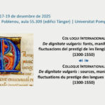 Col·loqui internacional: De dignitate vulgaris